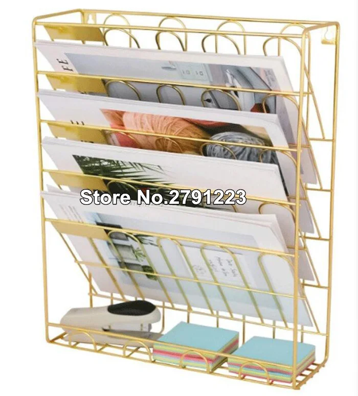 European Simple Gold Iron Bookshelf Desktop Books Magazine Storage Rack creative storage rack folder rack
European Simple Gold Iron Bookshelf Desktop Books Magazine Storage Rack creative storage rack folder rack