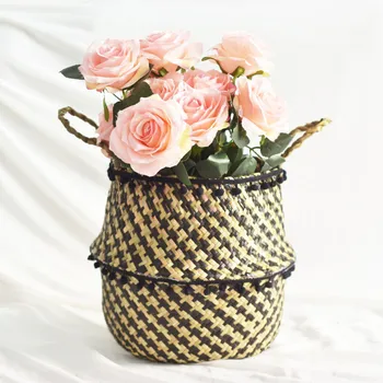 ISHOWTIENDA Seagrass Wicker Basket Flower Pot Folding Basket Dirty Basket Storage Organizer home decoration accessories
ISHOWTIENDA Seagrass Wicker Basket Flower Pot Folding Basket Dirty Basket Storage Organizer home decoration accessories