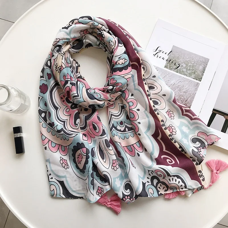2019 Newest Women Vintage Flower Print Tassel Scarves Shawls Long Cotton Paisley Tassel Beach Hijab Muffler Wrap 10pcs/LOT
2019 Newest Women Vintage Flower Print Tassel Scarves Shawls Long Cotton Paisley Tassel Beach Hijab Muffler Wrap 10pcs/LOT