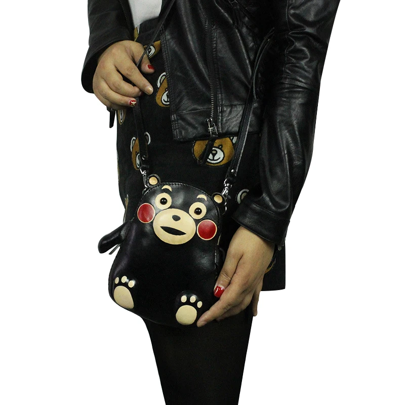 Ladies Shoulder Messenger Bags Genuine Leather Cartoon Animal Bear Bag First Layer Cowhide Oblique satchel Free Drop Shipping
Ladies Shoulder Messenger Bags Genuine Leather Cartoon Animal Bear Bag First Layer Cowhide Oblique satchel Free Drop Shipping