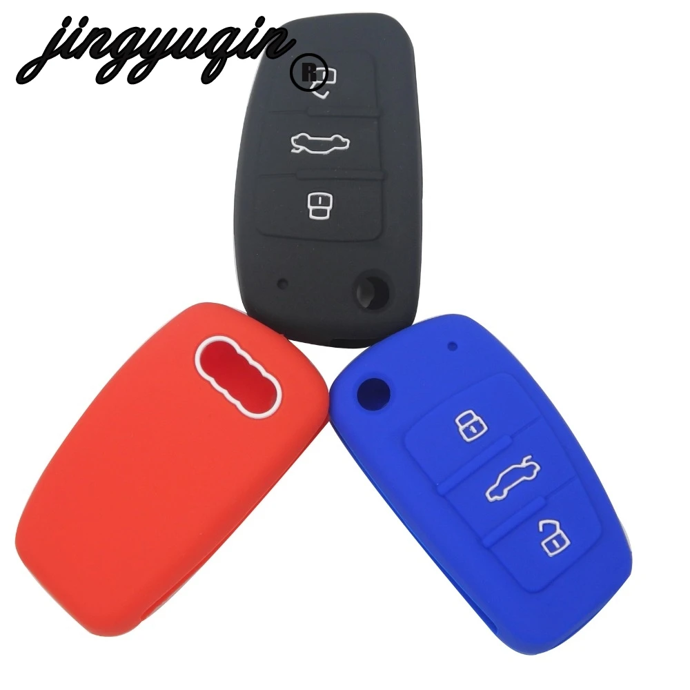 jingyuqin 3 Buttons Silicone Key Case FOB For Audi A1 A3 Q3 Q7 R8 A6L TT Folding Key Case Car-styling
jingyuqin 3 Buttons Silicone Key Case FOB For Audi A1 A3 Q3 Q7 R8 A6L TT Folding Key Case Car-styling