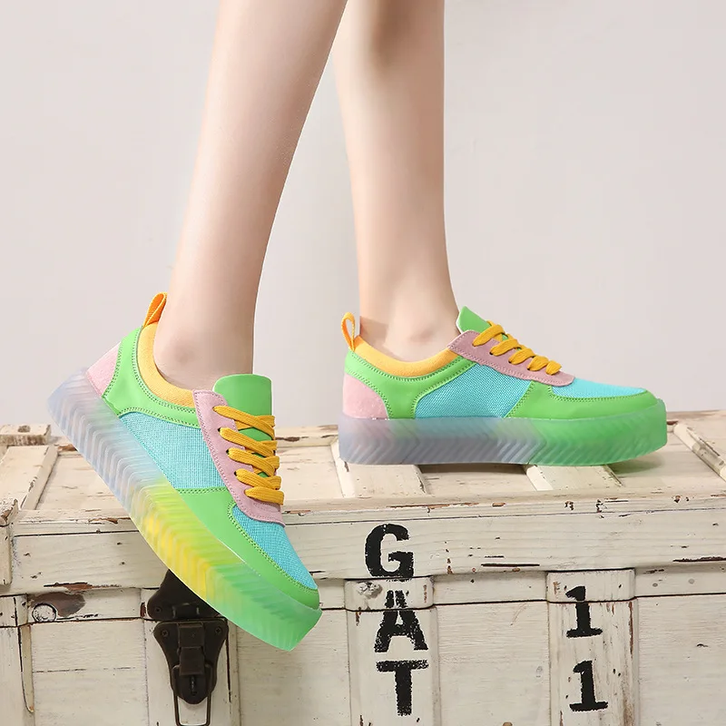 Casual Shoes Women Chunky Sneakers Real Leather zapatos de mujer Patchwork chaussures femme Breathable Ladies footware Colorful
Casual Shoes Women Chunky Sneakers Real Leather zapatos de mujer Patchwork chaussures femme Breathable Ladies footware Colorful