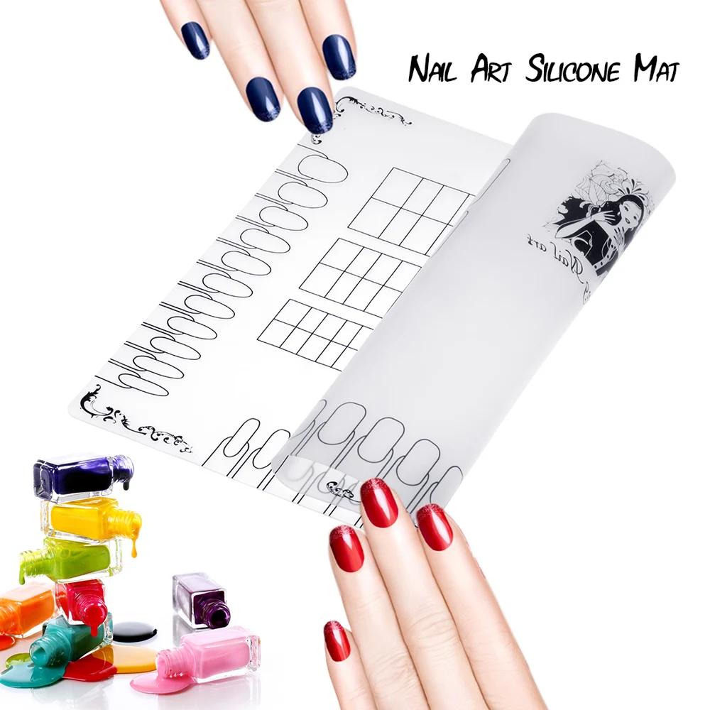 Nail Art Silicone Mat Foldable Washable Soft Table Cover Pad For Stamping Reverse Stamp Mat Nail Practice Workspace Design Plate
Nail Art Silicone Mat Foldable Washable Soft Table Cover Pad For Stamping Reverse Stamp Mat Nail Practice Workspace Design Plate
