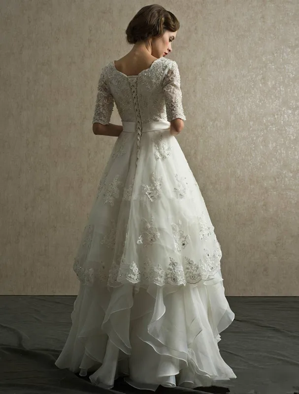 2019-vintage-wedding-dresses-half-sleeves-organza-appliques-floor-length-bridal-dresses-bandage-wedding-gowns-indian-muslim-bridal-gowns (2)_副本
