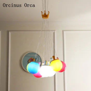 Cartoon creative color balloon chandelier Girl Bedroom children's room lamp Nordic modern compact LED ball Chandelier 
Cartoon creative color balloon chandelier Girl Bedroom children's room lamp Nordic modern compact LED ball Chandelier