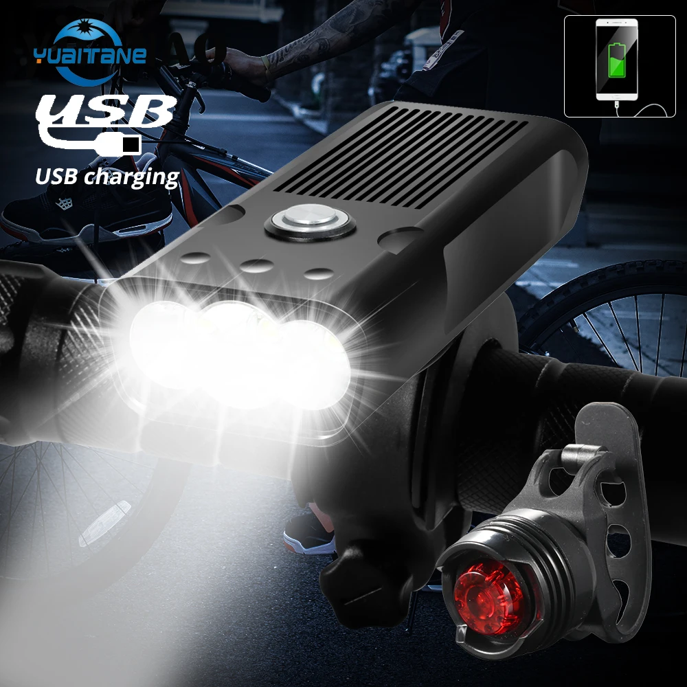 Super Bright Bicycle Light L2/T6 USB Rechargeable Power Bank 5200mAh 3 Modes Bike Light Waterproof Headlight and Bike Taillight
Super Bright Bicycle Light L2/T6 USB Rechargeable Power Bank 5200mAh 3 Modes Bike Light Waterproof Headlight and Bike Taillight