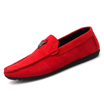 Men Shoes Casual Leather Slip on Male Luxury Fashion Flat Sneaker Black Red Spring Summer Man Flat Pig Suedu Shoes
Men Shoes Casual Leather Slip on Male Luxury Fashion Flat Sneaker Black Red Spring Summer Man Flat Pig Suedu Shoes