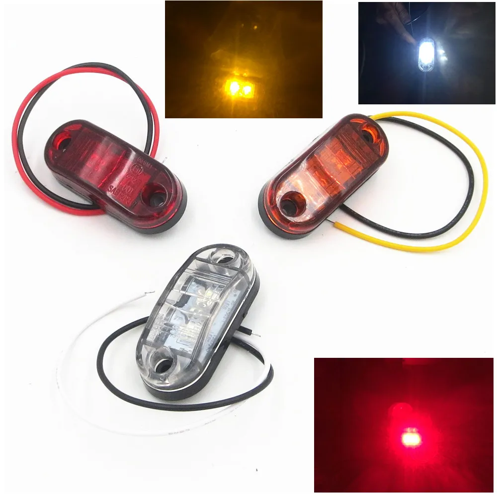 1x Amber Yellow White Red 2 LED Side Marker Light Lamp for Car Truck Trailer Boat Lorry Van Pickup 12V 24V
1x Amber Yellow White Red 2 LED Side Marker Light Lamp for Car Truck Trailer Boat Lorry Van Pickup 12V 24V