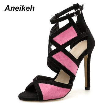 Aneikeh 2019 Flock Ankle Fashion Mixed Colors Office Career Sandals High Thin Heels Women Sexy Sandals Blue Apricot Pink 35-40
Aneikeh 2019 Flock Ankle Fashion Mixed Colors Office Career Sandals High Thin Heels Women Sexy Sandals Blue Apricot Pink 35-40