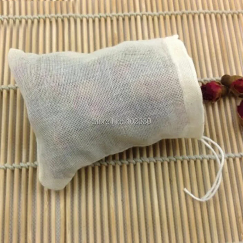 1000pcs Pure Cotton Yarn Bag 60 X 80mm Tea Filter Bags Drawstring Strainer Repeated Use No Bleach | Дом и сад