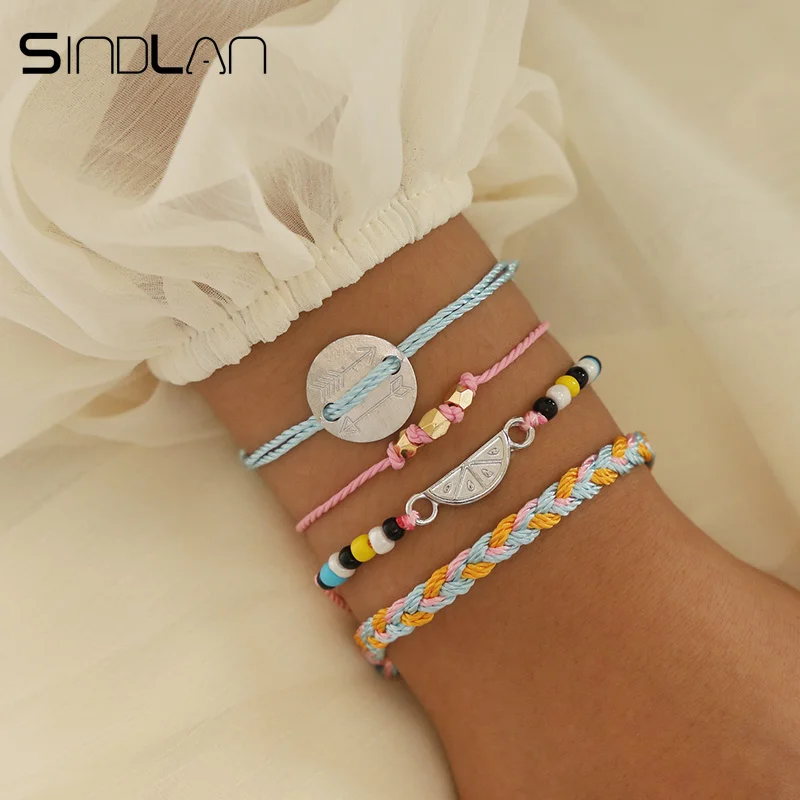 Sindlan 4PCs Vintage Handmade Knit Rope Chain Watermelon Bracelet Arrow Totem Bead Bracelets for Women Boho Jewelry Bracelet Set
Sindlan 4PCs Vintage Handmade Knit Rope Chain Watermelon Bracelet Arrow Totem Bead Bracelets for Women Boho Jewelry Bracelet Set