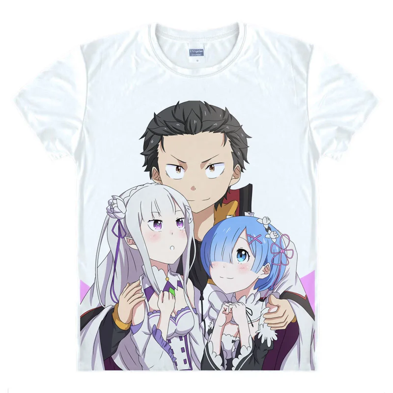 Anime Re:Life in a different world from zero Re: Zero Rem Ram Emilia Cute T-Shirt Tee Summer Short Sleeve Tops Unisex Cosplay
Anime Re:Life in a different world from zero Re: Zero Rem Ram Emilia Cute T-Shirt Tee Summer Short Sleeve Tops Unisex Cosplay