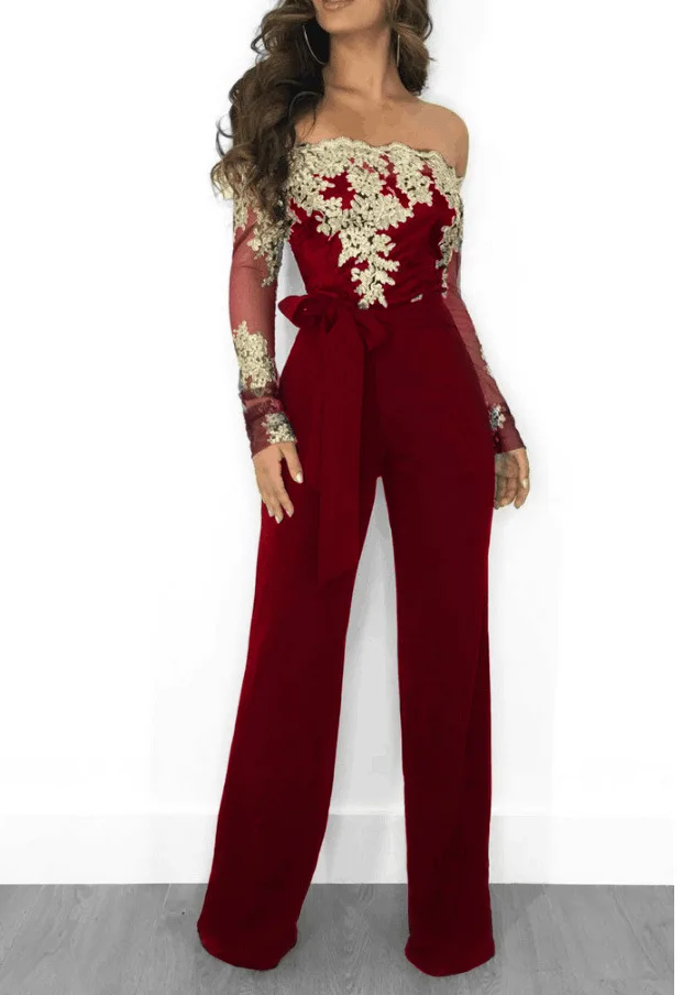 Women Summer Slash Neck Sequined Jumpsuit Sexy Long Straight Pants Elegant Rompers Floral Print Office Lady Backless Jumpsuits
Women Summer Slash Neck Sequined Jumpsuit Sexy Long Straight Pants Elegant Rompers Floral Print Office Lady Backless Jumpsuits