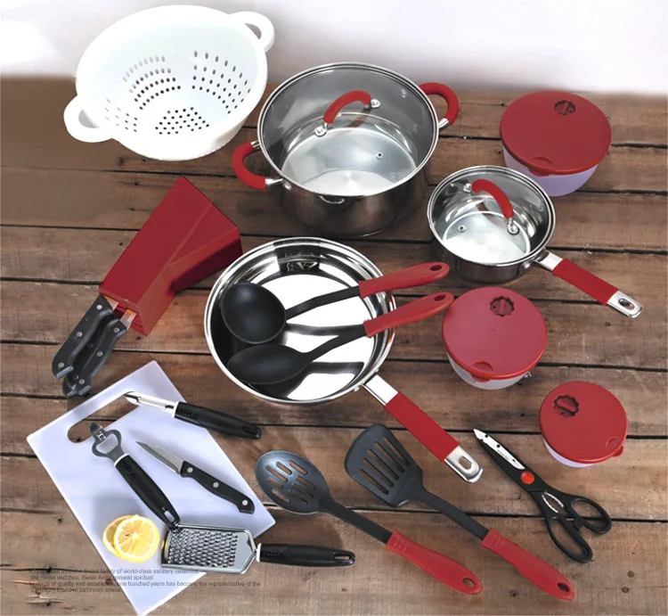 Cooking Tools 24pcs Of Stainless Steel Colorful Kitchen Set Combination Cooker Set Kitchen Gadget Gift
Cooking Tools 24pcs Of Stainless Steel Colorful Kitchen Set Combination Cooker Set Kitchen Gadget Gift