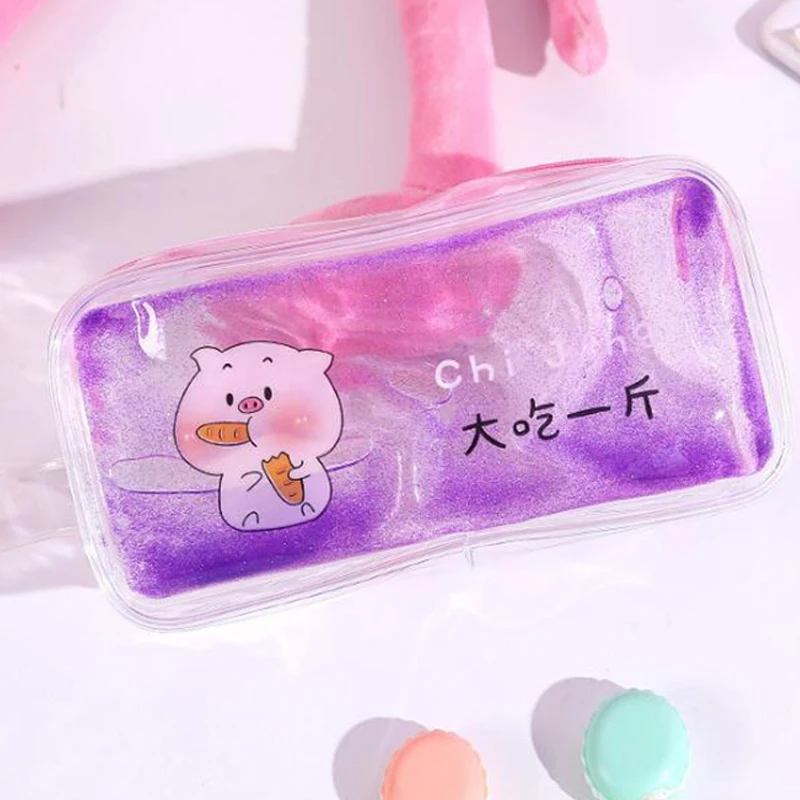 Pig Pencil Case Colorful Transparent Quicksand Girls Big Pen Bag Waterproof Cartoon Stationery Kid School Supply Make Up Pouch
Pig Pencil Case Colorful Transparent Quicksand Girls Big Pen Bag Waterproof Cartoon Stationery Kid School Supply Make Up Pouch