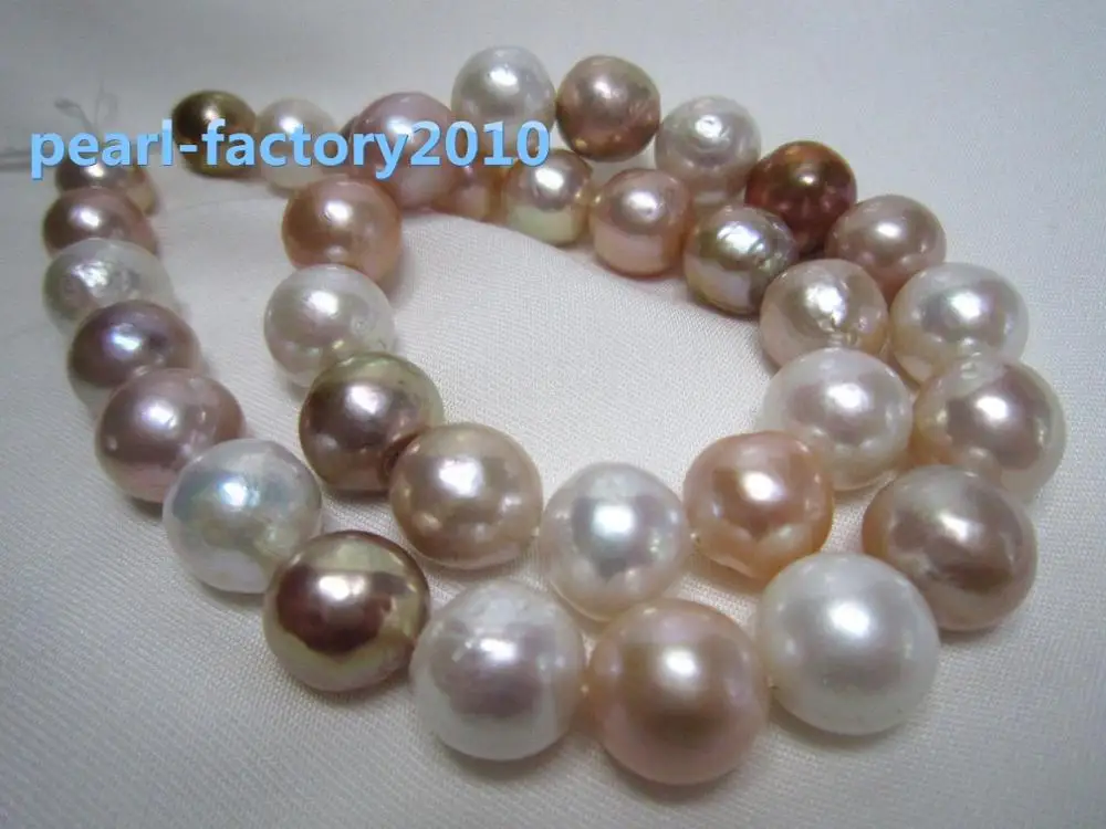 19" natural 18" 11-12MM SOUTH SEA multicolor PEARL NECKLACE 14K GOLD CLASP (0926)
19" natural 18" 11-12MM SOUTH SEA multicolor PEARL NECKLACE 14K GOLD CLASP (0926)