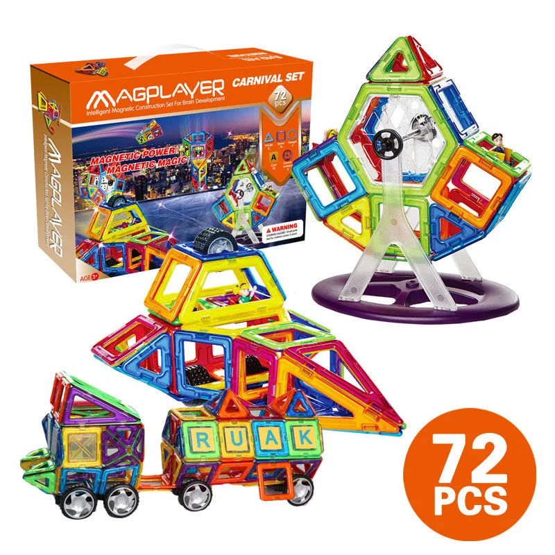 Magnetic Children Structure blocks Toy DIY Intelligence Building Gift Box Colorful multiple shapes 72pcs MAGPLAYER 3D model
Magnetic Children Structure blocks Toy DIY Intelligence Building Gift Box Colorful multiple shapes 72pcs MAGPLAYER 3D model