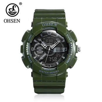 2018 NEW OHSEN Fashion Digital Sport Watch Men Quartz Wristwatch LED 50m Swim LED Rubber Band Army Watch Mens Relogio Masculino
2018 NEW OHSEN Fashion Digital Sport Watch Men Quartz Wristwatch LED 50m Swim LED Rubber Band Army Watch Mens Relogio Masculino