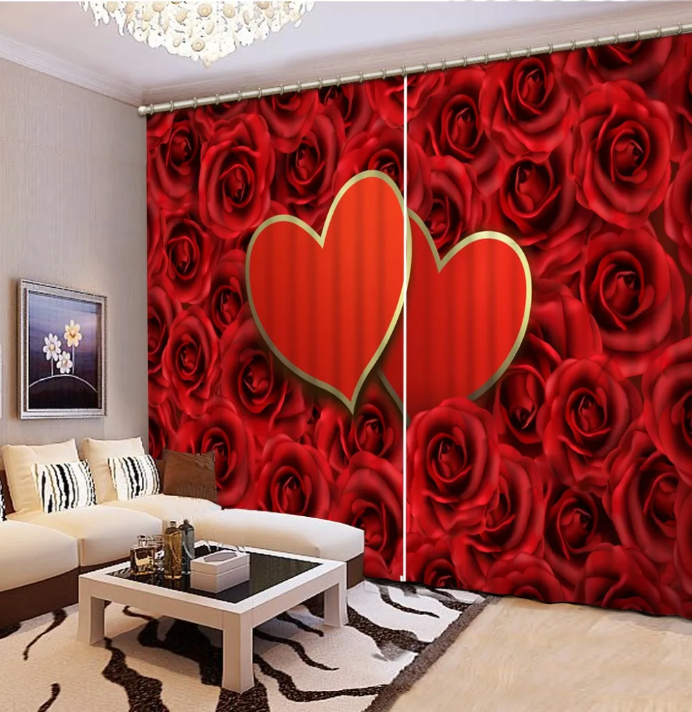 Luxury Blackout 3D Window Curtains For Living Room Bedroom red curtains heart wedding curtains Blackout curtain
Luxury Blackout 3D Window Curtains For Living Room Bedroom red curtains heart wedding curtains Blackout curtain