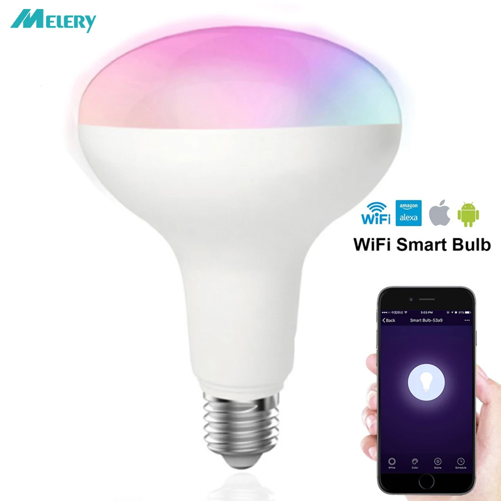 WIFI Smart LED Light Bulbs E26 8W R95 Equal 80W Reflector RGB White Color Mood Light Homekit Works with Alexa and Google Home
WIFI Smart LED Light Bulbs E26 8W R95 Equal 80W Reflector RGB White Color Mood Light Homekit Works with Alexa and Google Home