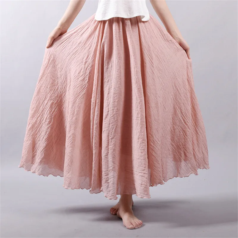 Skirts Womens Cotton Skirt Elegant Women Elastic High Waist Midi Long Faldas Woman Solid Pleated Skirt Casual Maxi Skirts Female
Skirts Womens Cotton Skirt Elegant Women Elastic High Waist Midi Long Faldas Woman Solid Pleated Skirt Casual Maxi Skirts Female