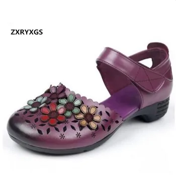 2019 Summer Retro Flowers Hollow Real Leather Sandals Women Shoes Anti-slip Soft Comfortable Summer Shoes Woman Fashion Sandals
2019 Summer Retro Flowers Hollow Real Leather Sandals Women Shoes Anti-slip Soft Comfortable Summer Shoes Woman Fashion Sandals