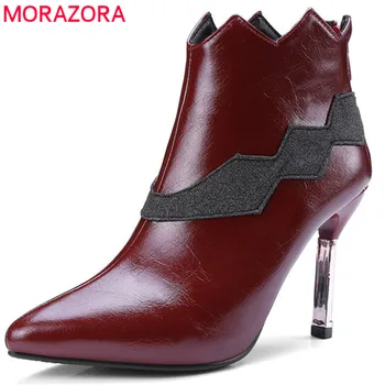 MORAZORA 2020 top quality pu mixed colors fashion boots zipper pointed toe ankle boots for women sexy party high heels shoes
MORAZORA 2020 top quality pu mixed colors fashion boots zipper pointed toe ankle boots for women sexy party high heels shoes