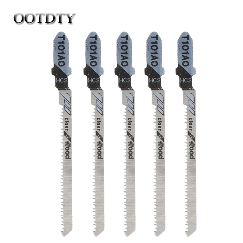 OOTDTY 5 Pcs T101AO HCS T-Shank Jigsaw Blades Curve Cutting Tool Kits For Wood Plastic
OOTDTY 5 Pcs T101AO HCS T-Shank Jigsaw Blades Curve Cutting Tool Kits For Wood Plastic
