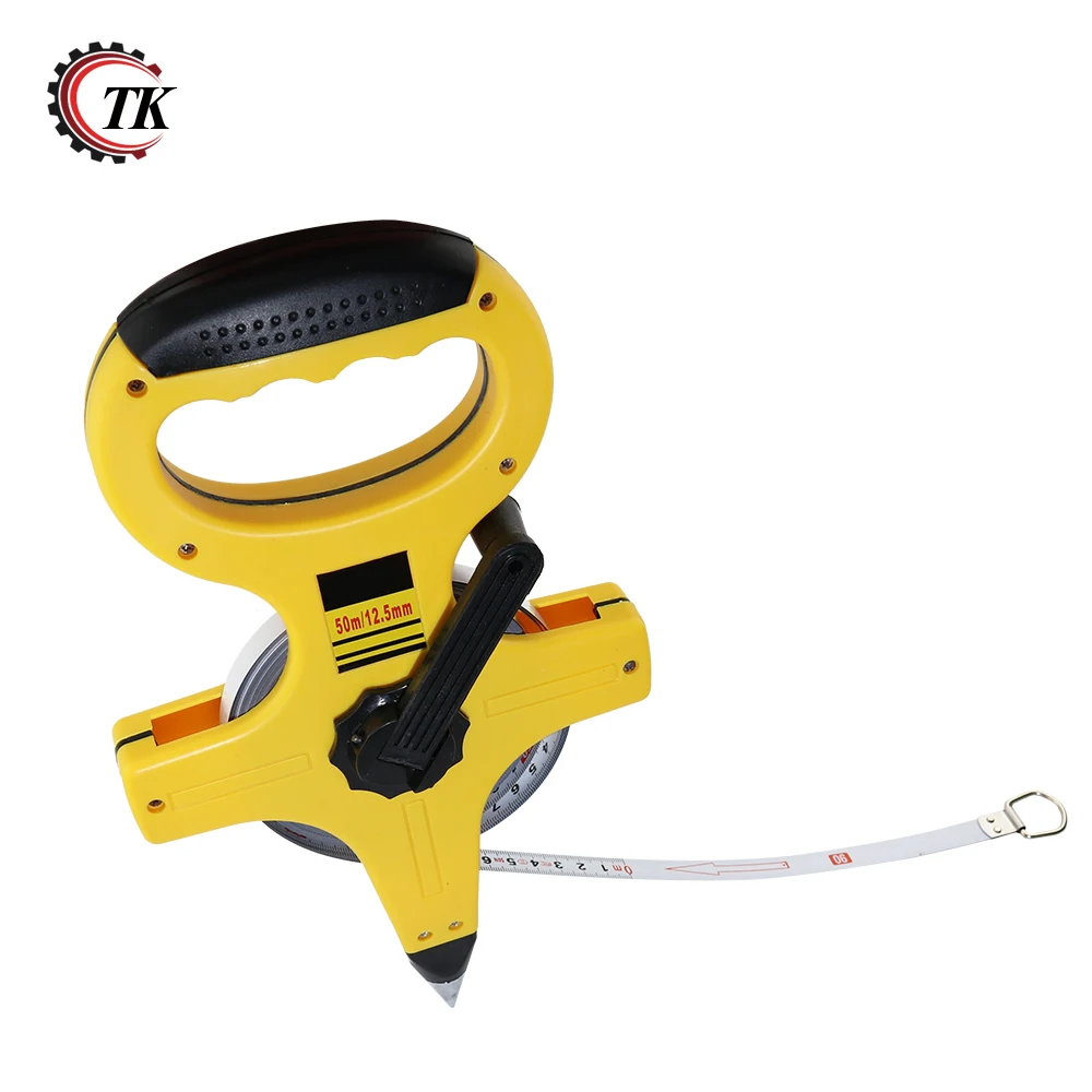Transkoot Nickel Plating Blade Open Reel Long Blade Tape Measure 164 ft(50m) with Plastic Housing Frame and Steel Hook End
Transkoot Nickel Plating Blade Open Reel Long Blade Tape Measure 164 ft(50m) with Plastic Housing Frame and Steel Hook End
