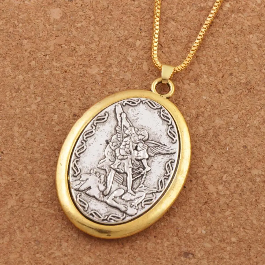Catholic Patron Saint Pendant Michael St. Michael the Archangel 2inch Pendant Necklace 24 Chain N1779
Catholic Patron Saint Pendant Michael St. Michael the Archangel 2inch Pendant Necklace 24 Chain N1779