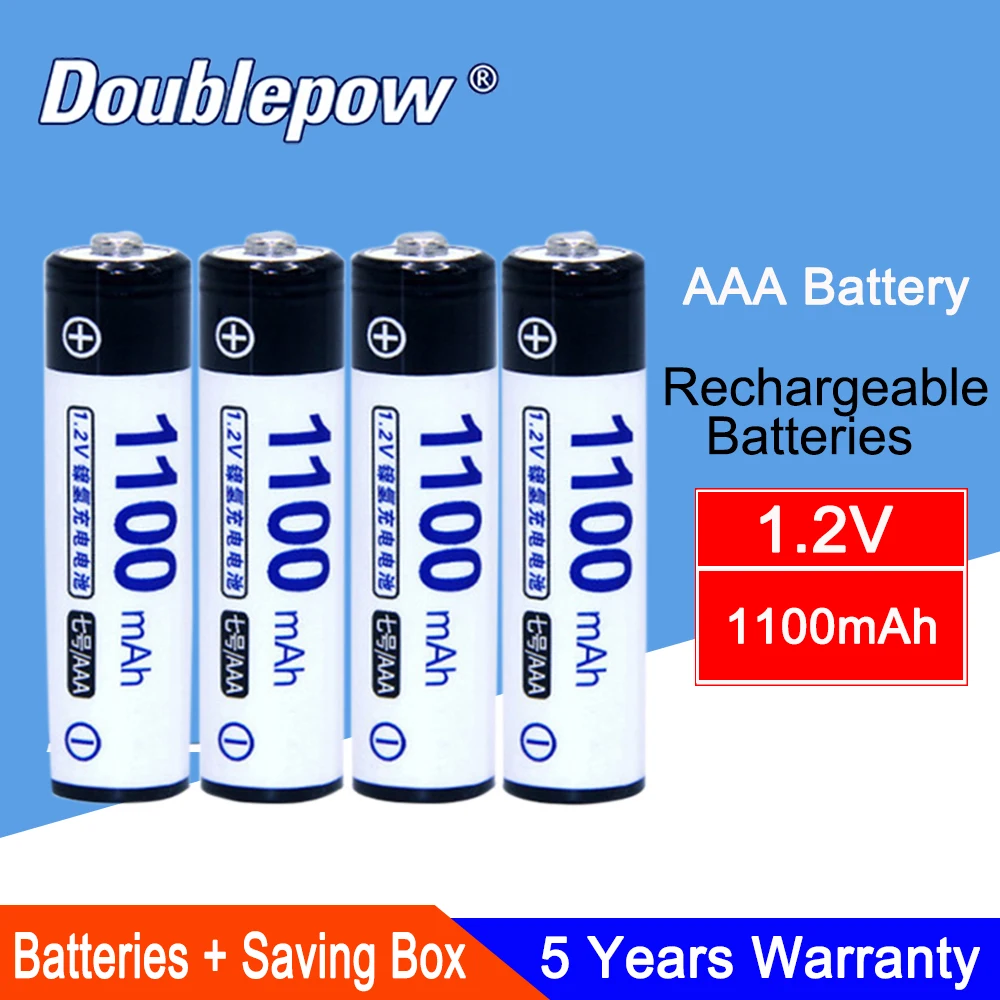 4pcs/Lot 1100mAh Battery AAA Rechargerable Batteries Safe Strong Explosion-proof 1.2 Volt AAA Battery UM4 Bateria No Mercury
4pcs/Lot 1100mAh Battery AAA Rechargerable Batteries Safe Strong Explosion-proof 1.2 Volt AAA Battery UM4 Bateria No Mercury