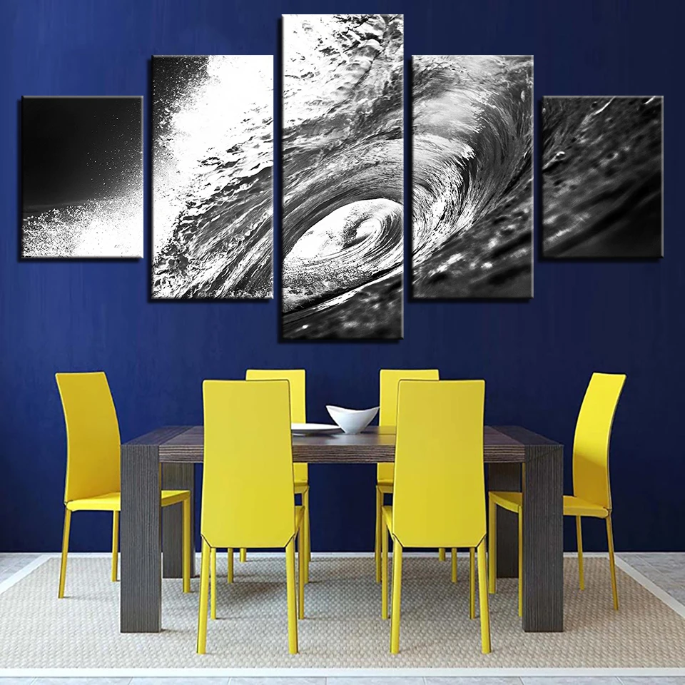 Canvas Wall Art Pictures Room Home Decor HD Prints Posters 5 Pieces Black And White Sea Waves Beach Seascape Paintings Framework
Canvas Wall Art Pictures Room Home Decor HD Prints Posters 5 Pieces Black And White Sea Waves Beach Seascape Paintings Framework