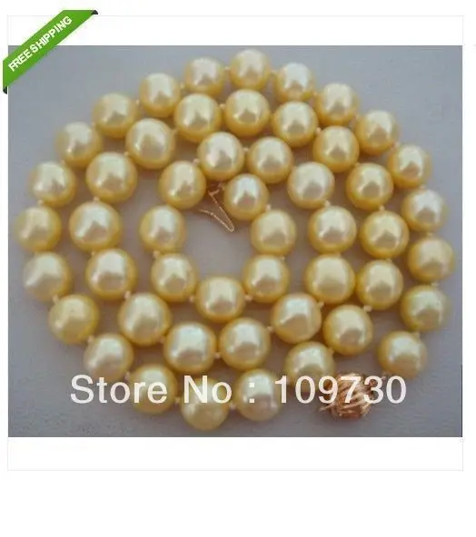 Jewelry 00996 beautiful AAA +10-11mm natural tahitian gold pearl necklace 18inch
Jewelry 00996 beautiful AAA +10-11mm natural tahitian gold pearl necklace 18inch