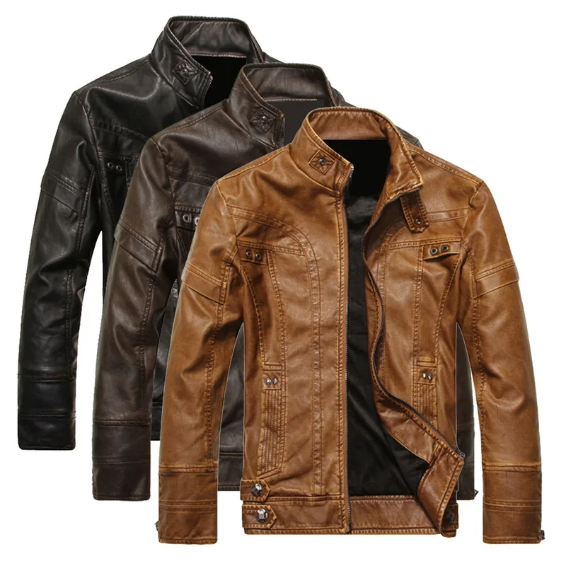 Fashion Leather Jacket Men Long Sleeve Zipper Jaqueta Couro Casual Solid Chaqueta Moto Hombre Straight Slim Jacket Hombre
Fashion Leather Jacket Men Long Sleeve Zipper Jaqueta Couro Casual Solid Chaqueta Moto Hombre Straight Slim Jacket Hombre