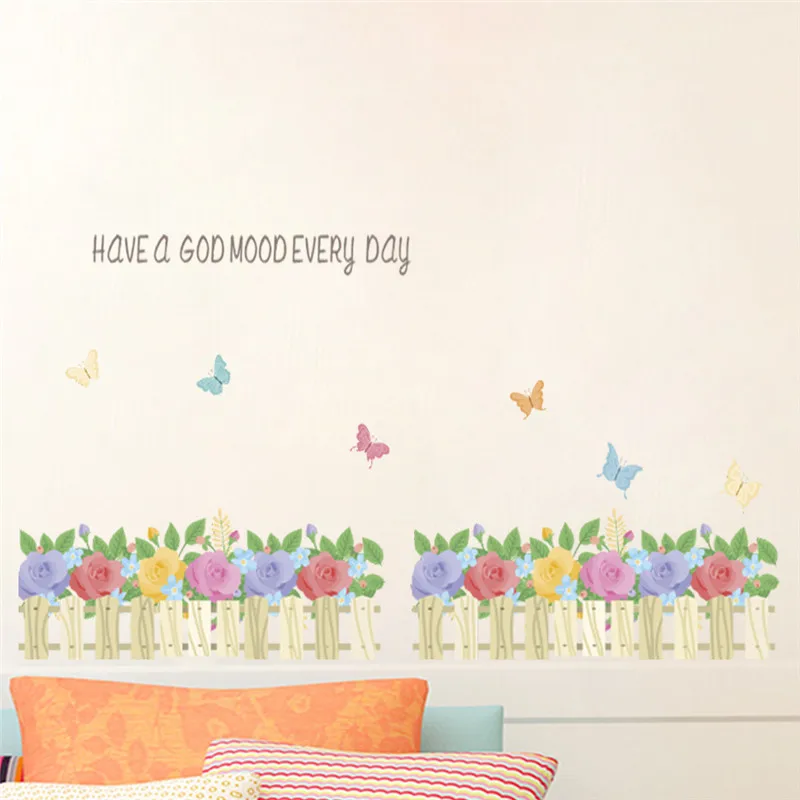 Colorful Garden Flower Flying Butterfly wall stickers TV Background Sofa decor wall decal 3d Decor poster wedding decoration
Colorful Garden Flower Flying Butterfly wall stickers TV Background Sofa decor wall decal 3d Decor poster wedding decoration