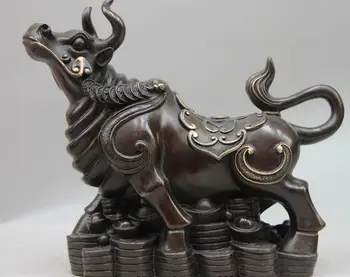 China Bronze Copper Feng Shui Yuan Bao Wealth Money Zodiac Bull Cattle Ox Statue
China Bronze Copper Feng Shui Yuan Bao Wealth Money Zodiac Bull Cattle Ox Statue