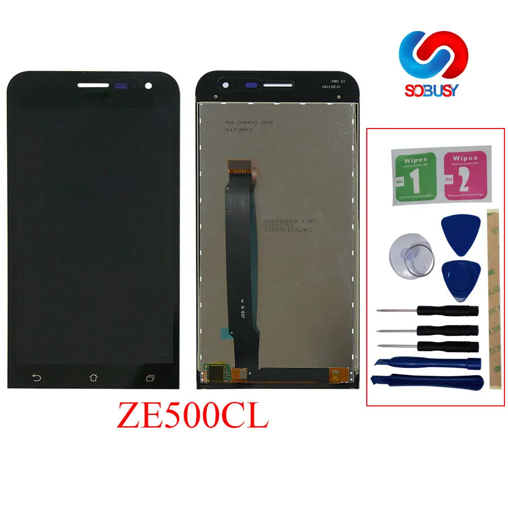 Экран для ASUS Zenfone 2 ZE500CL Z00D ЖК дисплей сенсорный экран панель с рамкой дигитайзер