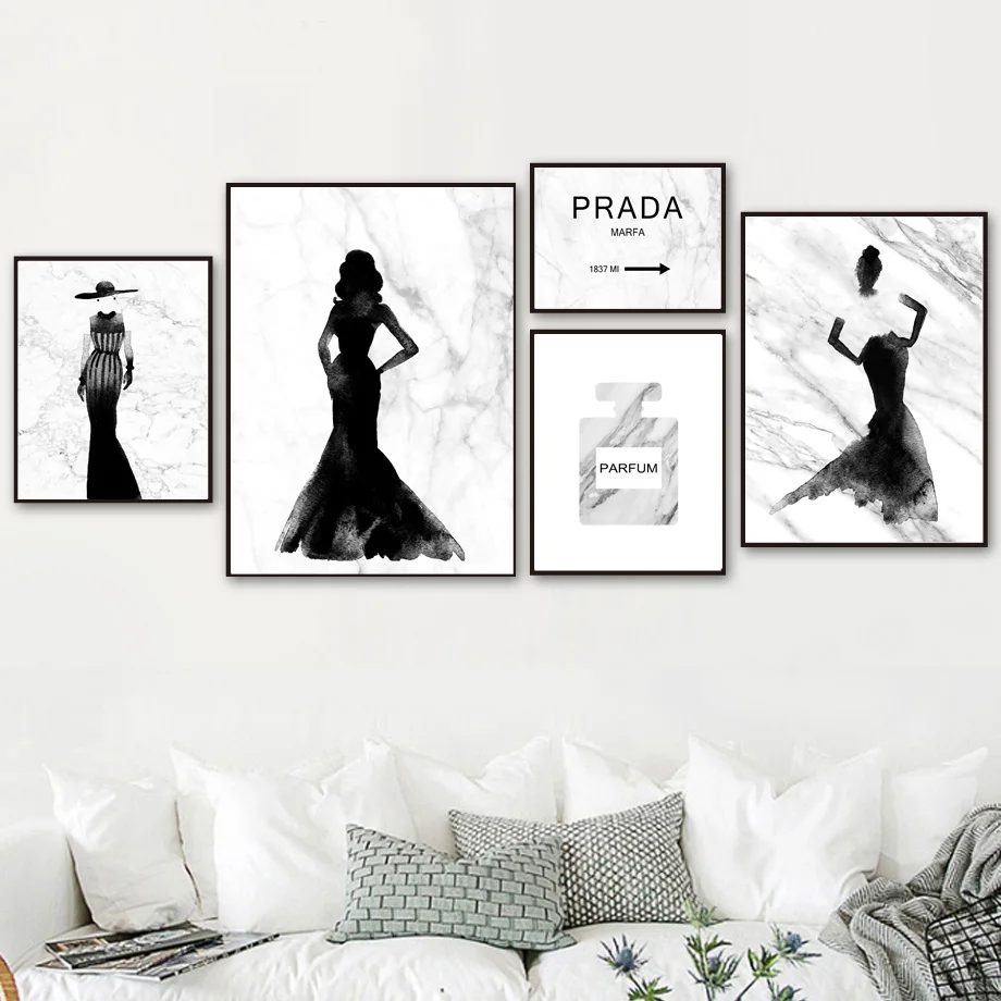 Modern Black White Art Prints Painting Nordic Home Modular Fashion Women Perfume Marble Wall Picture Canvas Wedding Decor Poster
Modern Black White Art Prints Painting Nordic Home Modular Fashion Women Perfume Marble Wall Picture Canvas Wedding Decor Poster