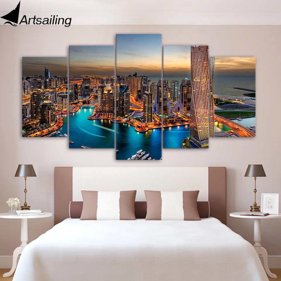 5 панельных холщовых художественных постеров artsail с рамкой картина-постер