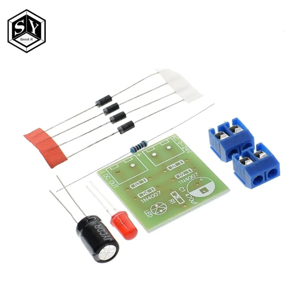 GREAT IT 1N4007 Bridge Rectifier AC to DC Converter Full Wave Rectifier Board Module DIY KIT
GREAT IT 1N4007 Bridge Rectifier AC to DC Converter Full Wave Rectifier Board Module DIY KIT