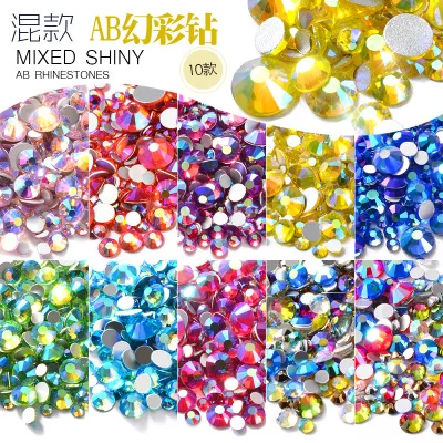 300pcs Mix SS4-SS20 Size color intrigue AB Non HotFix flatback glass crystal 3D Nail Art Rhinestone diy/Decorations
300pcs Mix SS4-SS20 Size color intrigue AB Non HotFix flatback glass crystal 3D Nail Art Rhinestone diy/Decorations