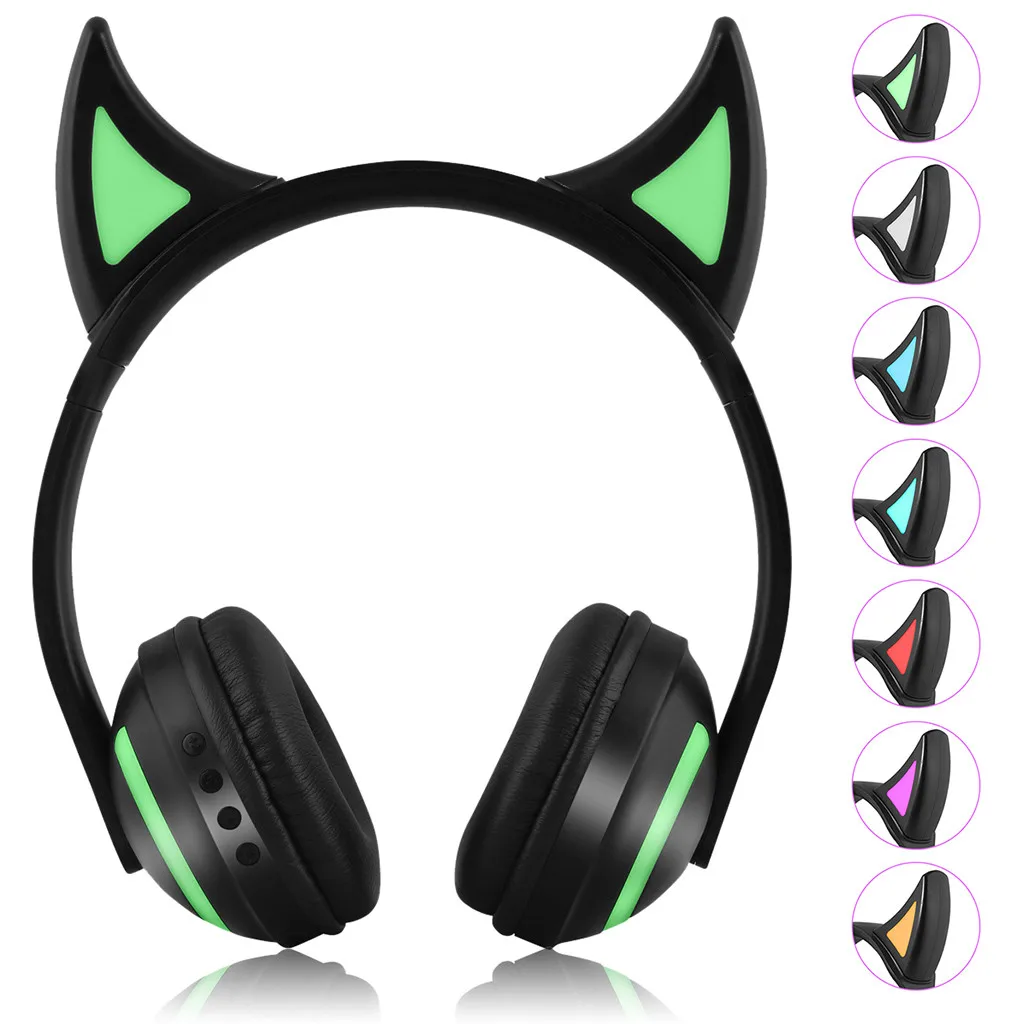 Bluetooth s seven colors llluminate light for children s little devil High Quality Music earphones headsets
Bluetooth s seven colors llluminate light for children s little devil High Quality Music earphones headsets
