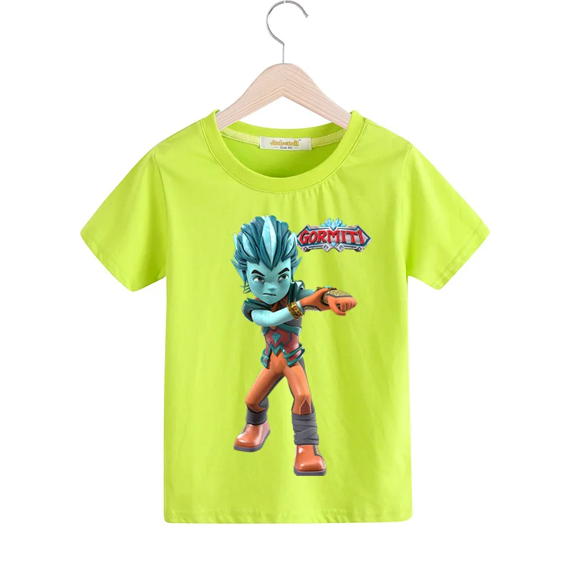 Children Gormiti Game Design T-shirts Clothing Boys Girls Summer Short Sleeve Tee Top Costume Kids Casual Soild Tshirts TX168 (7)