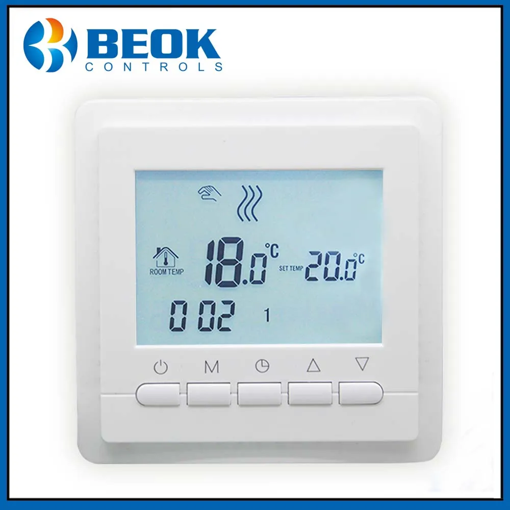 Beok TOL43-WP LCD Programmable Water Underfloor Heating Digital Room Thermostat Weekly Warm Floor Temperature Controller
Beok TOL43-WP LCD Programmable Water Underfloor Heating Digital Room Thermostat Weekly Warm Floor Temperature Controller