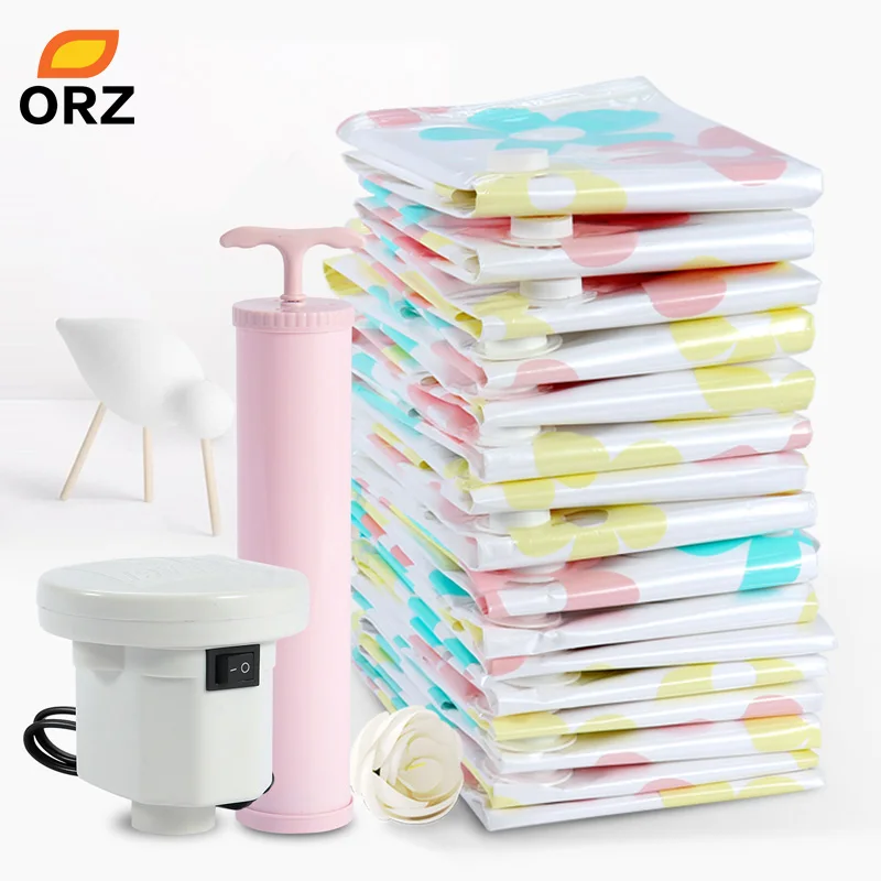 Clothes Vacuum Storage Bag Closet Organizer Transparent Vacuum Bag with Pump Luggage Travel Wardrobe Organizer Plastic Seal Bags
Clothes Vacuum Storage Bag Closet Organizer Transparent Vacuum Bag with Pump Luggage Travel Wardrobe Organizer Plastic Seal Bags