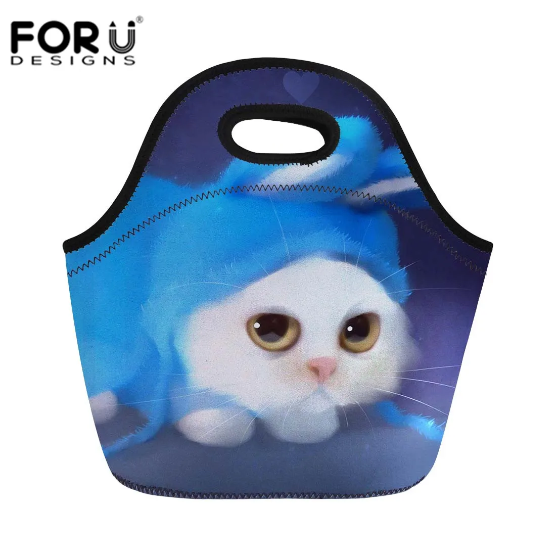 FORUDESIGNS Kids Lunch Box Bag Tote Cute Cartoon Cat Rabbit Pattern Insulated Thermal Pinic Bags Waterproof Neoprene Lunch Bags
FORUDESIGNS Kids Lunch Box Bag Tote Cute Cartoon Cat Rabbit Pattern Insulated Thermal Pinic Bags Waterproof Neoprene Lunch Bags