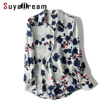 Women Silk Blouse 100% REAL SILK CREPE Vintage Floral print long sleeve button blouse shirt Blusas femininas 2019 Spring Shirt
Women Silk Blouse 100% REAL SILK CREPE Vintage Floral print long sleeve button blouse shirt Blusas femininas 2019 Spring Shirt