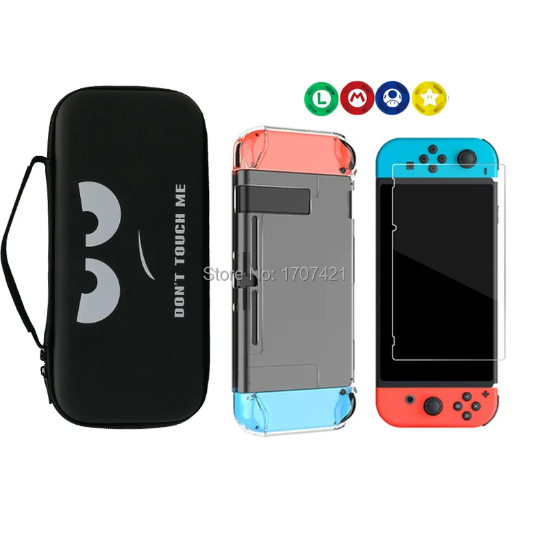 8 in 1 for Nintend Switch Carrying Storage Bag Tempered Glass Screen Protector for Nintendoswitch Hard Shell Case for NS Switch
8 in 1 for Nintend Switch Carrying Storage Bag Tempered Glass Screen Protector for Nintendoswitch Hard Shell Case for NS Switch