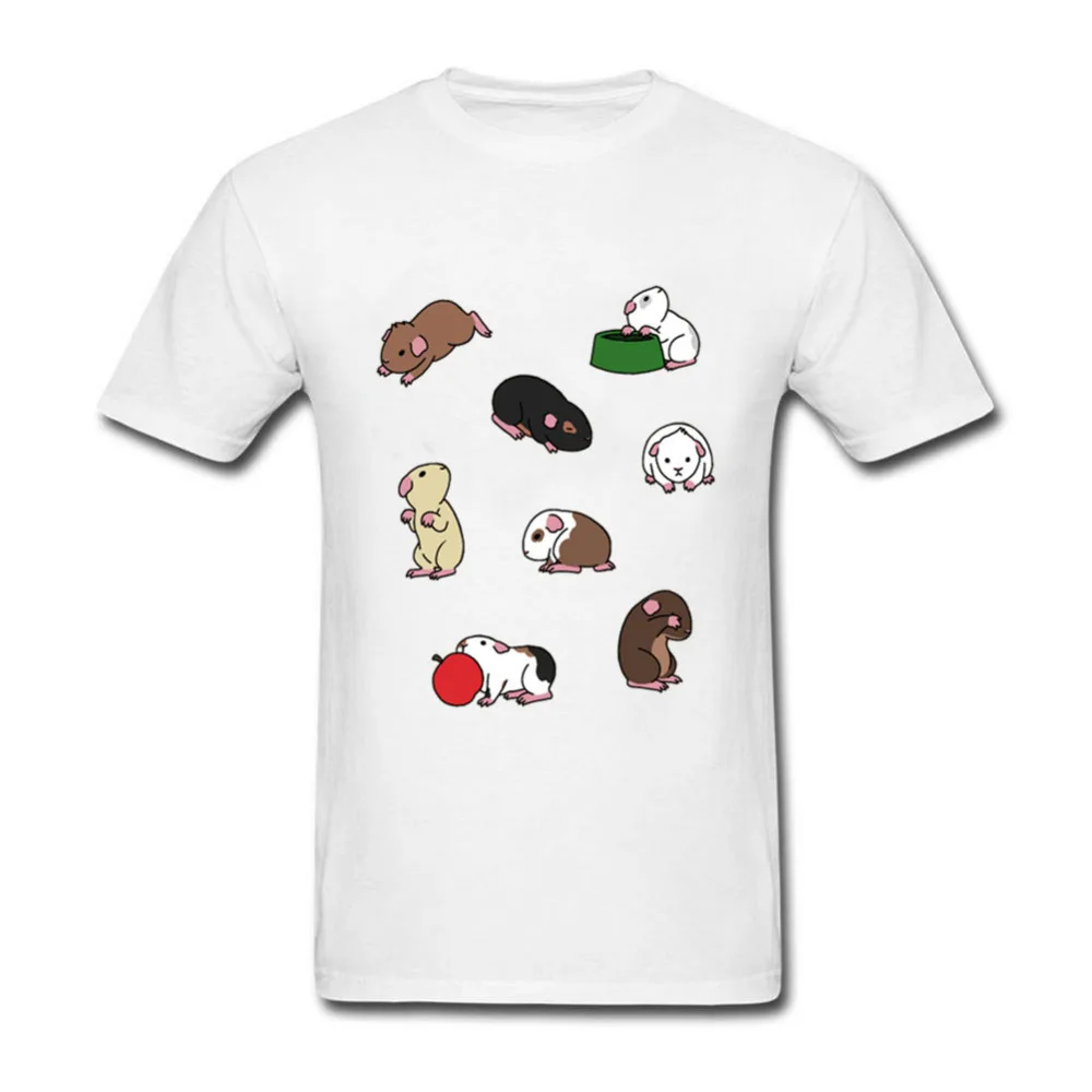 

Guinea Pigs men T Shirts Youth Summer Tshirt O-neck Brand Short Sleeve Tee Shirts Cute Pigs Animal Student T-Shirt