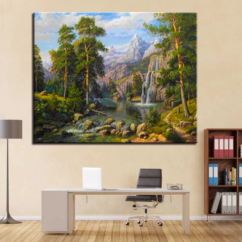 Wall Art Picture For Home Decoration Artwork Waterfall Forest Nature View Framework DIY Digital Oil Painting By Numbers Modern
Wall Art Picture For Home Decoration Artwork Waterfall Forest Nature View Framework DIY Digital Oil Painting By Numbers Modern